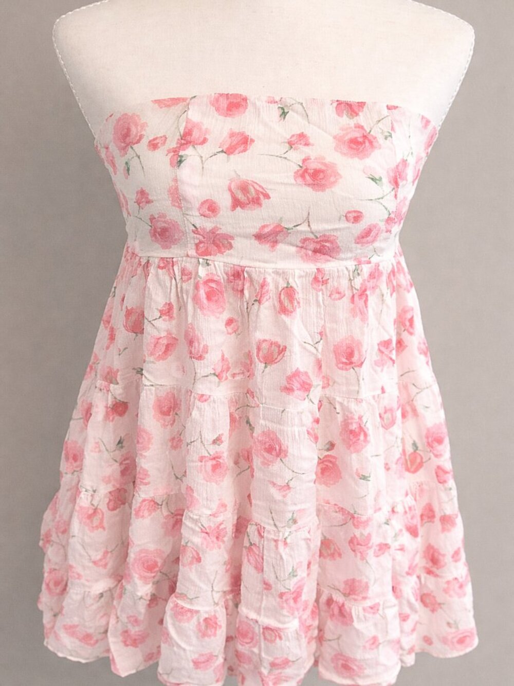 Sky to Moon strapless floral babydoll dress